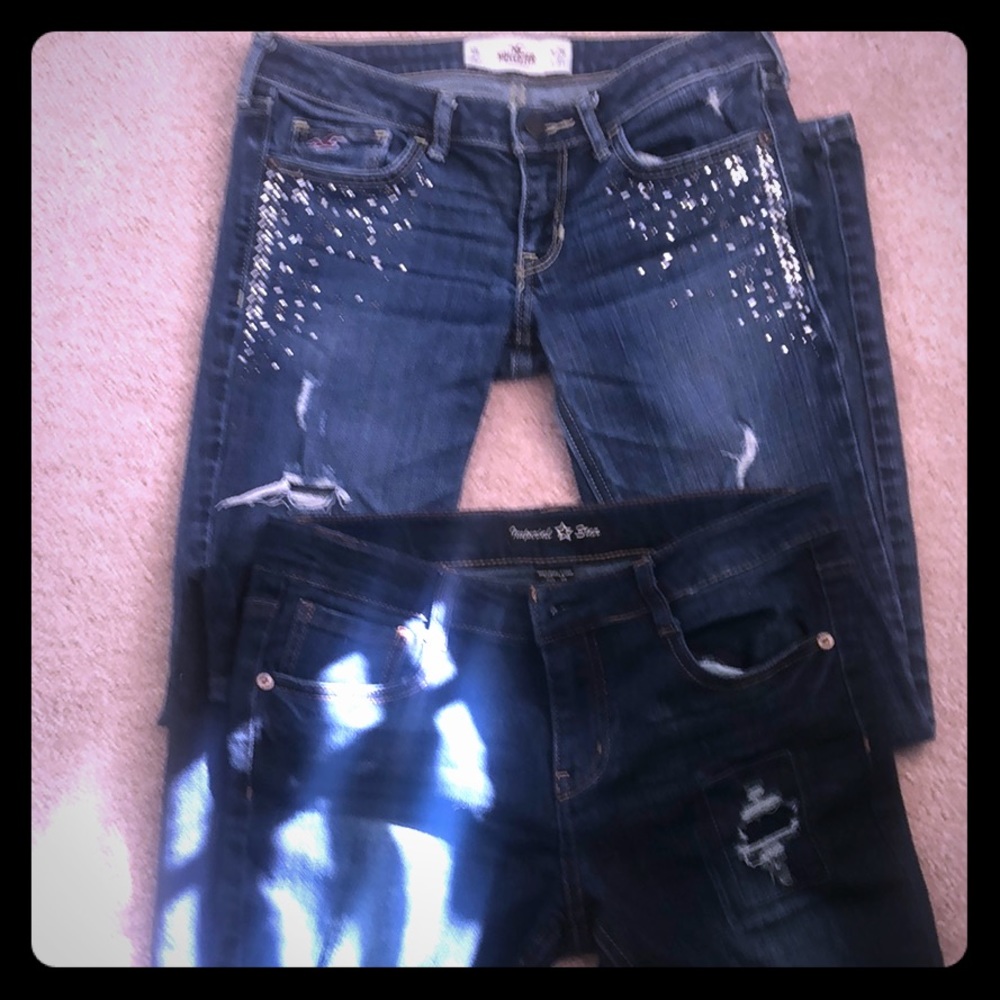 (2) pairs of jeans - classic stretch skinny jeans